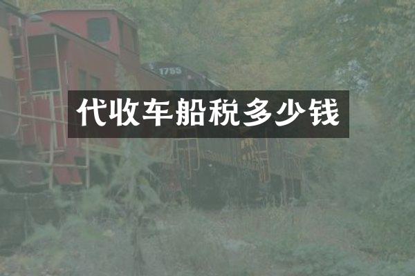 代收车船税多少钱