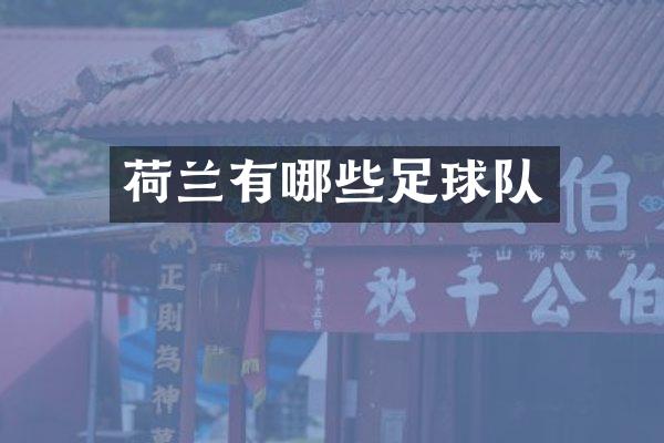 荷兰有哪些足球队