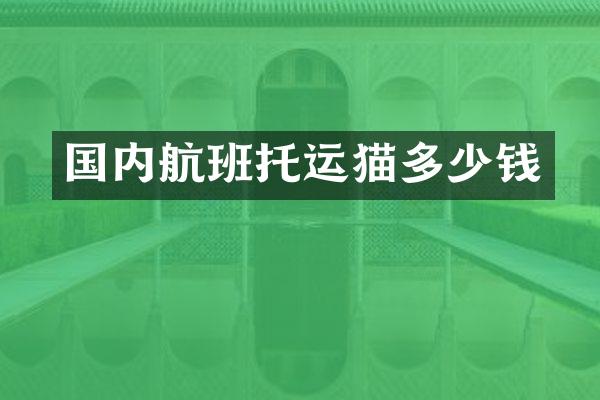 国内航班托运猫多少钱