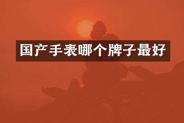 国产手表哪个牌子最好