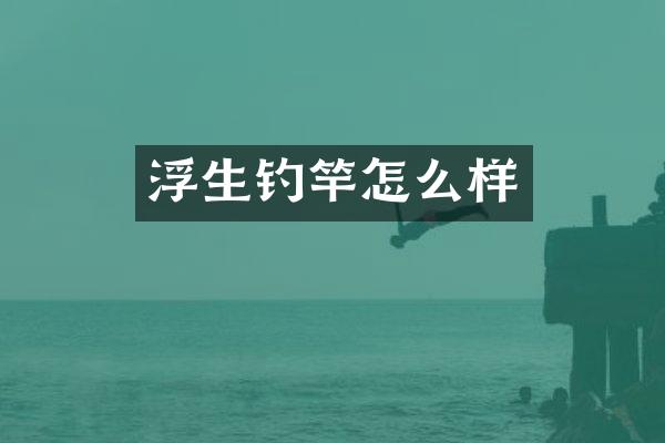 浮生钓竿怎么样