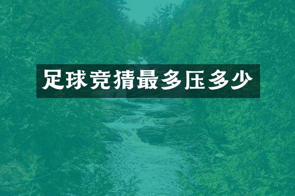 足球竞猜最多压多少