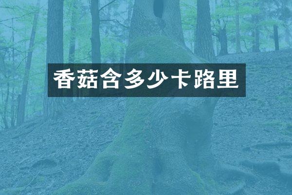 香菇含多少卡路里