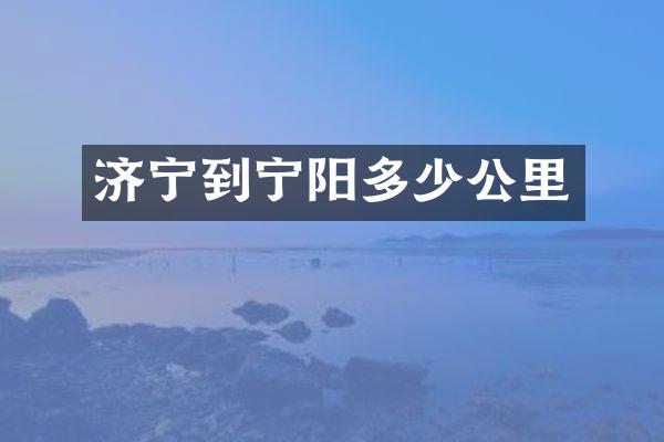 济宁到宁阳多少公里