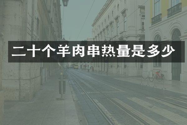 二十个羊肉串热量是多少