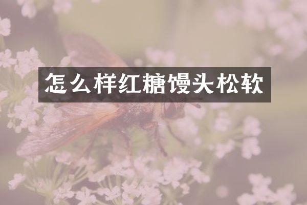 怎么样红糖馒头松软
