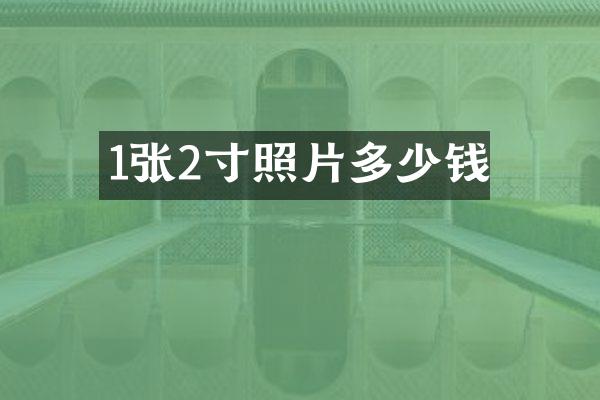1张2寸照片多少钱