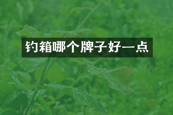 钓箱哪个牌子好一点