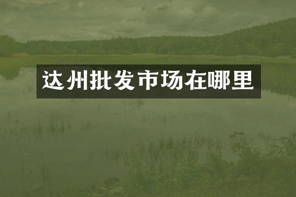 达州批发市场在哪里