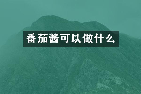 番茄酱可以做什么