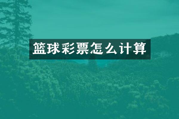 篮球彩票怎么计算