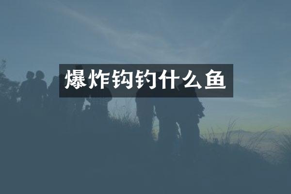 爆炸钩钓什么鱼