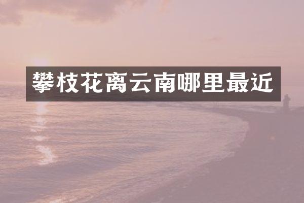 攀枝花离云南哪里最近