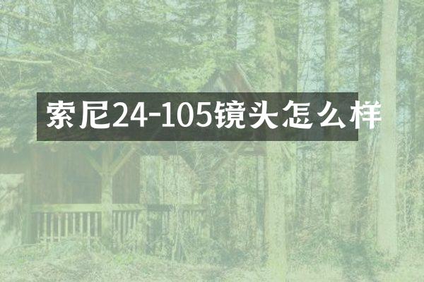 索尼24-105镜头怎么样