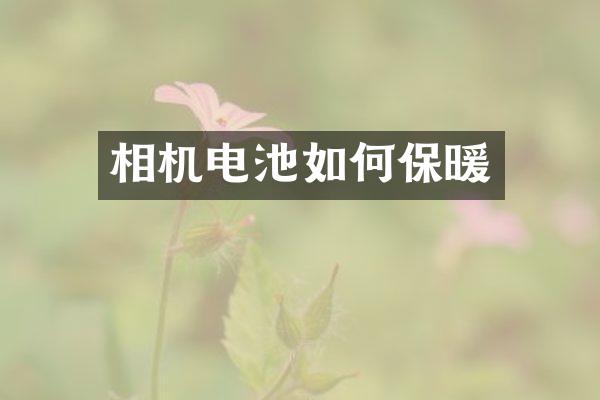 相机电池如何保暖