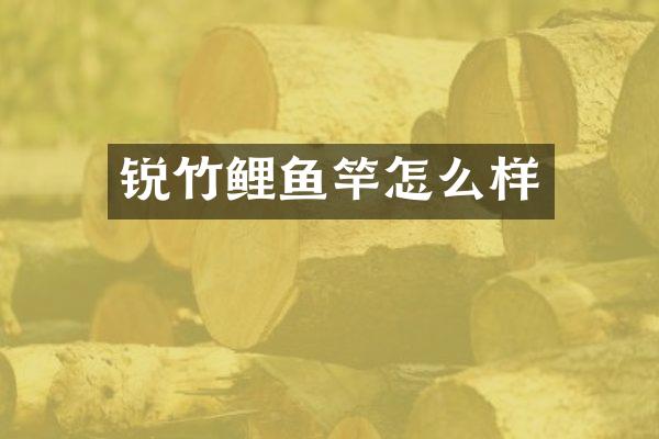 锐竹鲤鱼竿怎么样