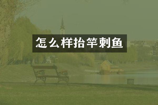 怎么样抬竿刺鱼