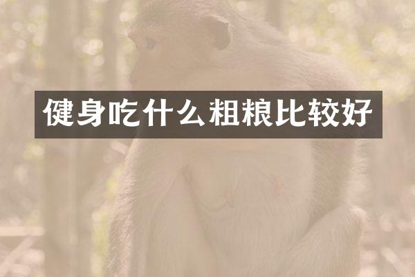 健身吃什么粗粮比较好