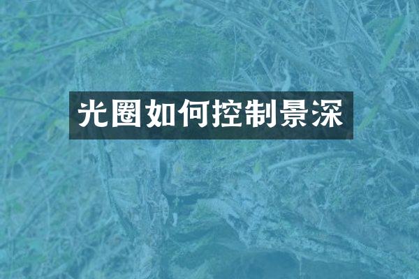 光圈如何控制景深