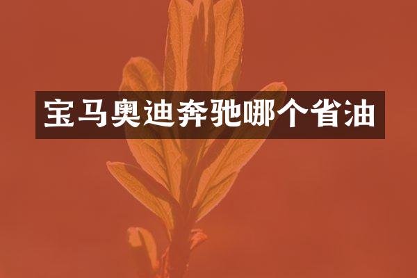 宝马奥迪奔驰哪个省油