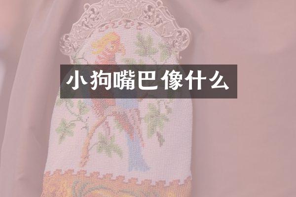 小狗嘴巴像什么