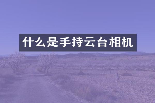 什么是手持云台相机