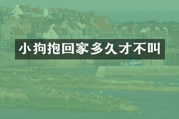 小狗抱回家多久才不叫