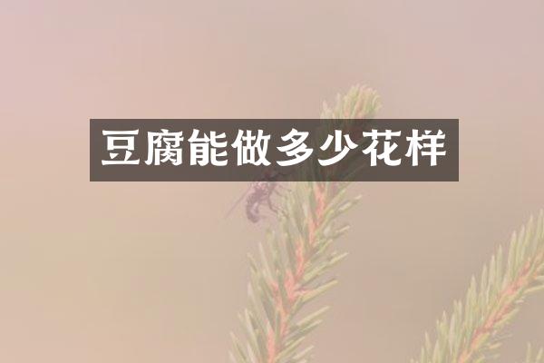 豆腐能做多少花样