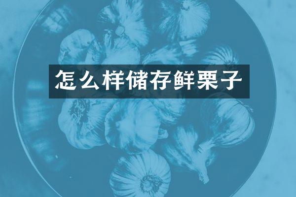 怎么样储存鲜栗子