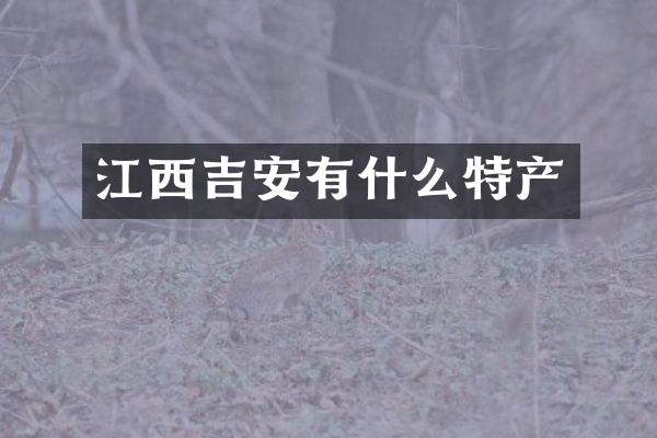 江西吉安有什么特产