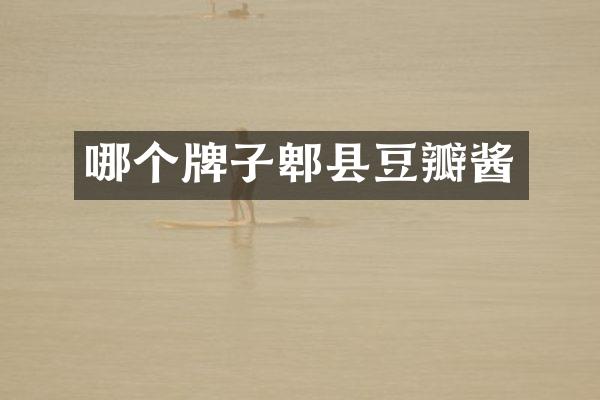 哪个牌子郫县豆瓣酱