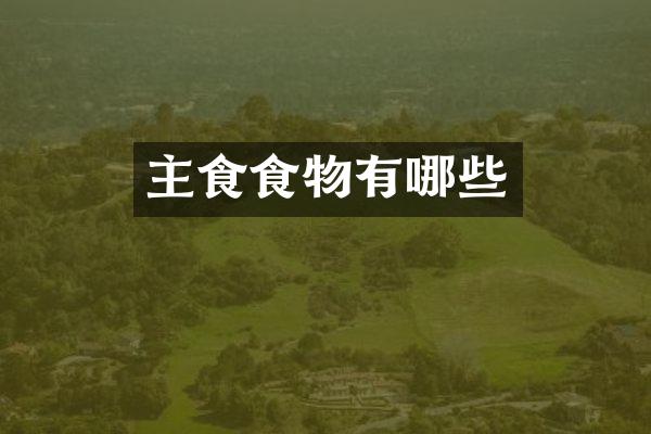 主食食物有哪些