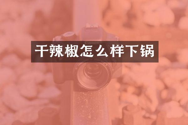 干辣椒怎么样下锅