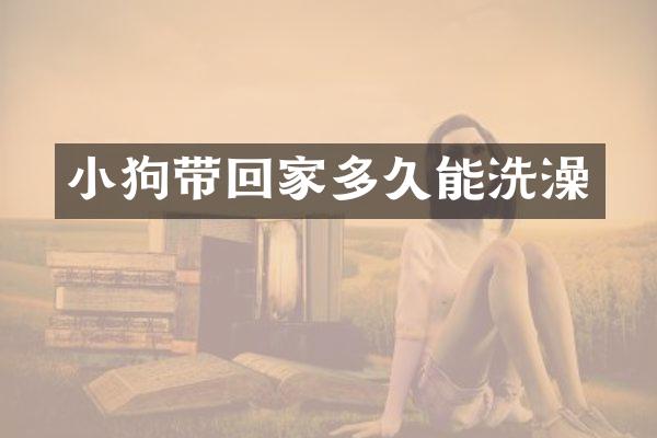 小狗带回家多久能洗澡