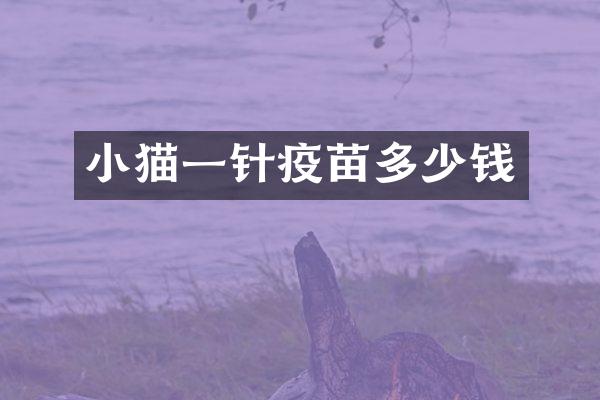 小猫一针疫苗多少钱