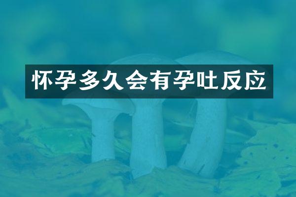 怀孕多久会有孕吐反应