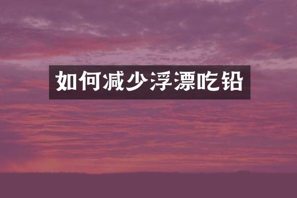 如何减少浮漂吃铅
