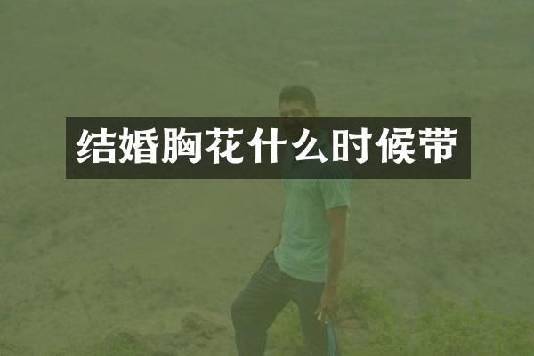 结婚胸花什么时候带