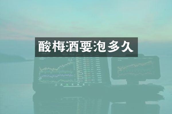 酸梅酒要泡多久