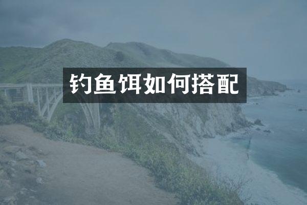 钓鱼饵如何搭配