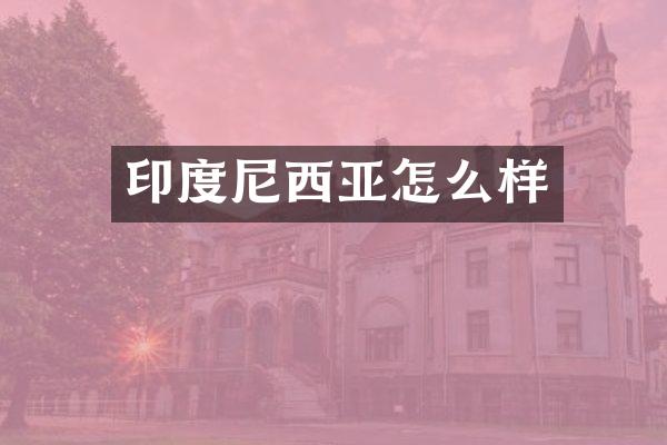 印度尼西亚怎么样