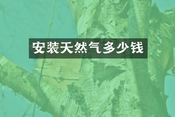 安装天然气多少钱