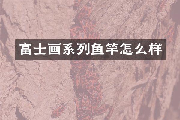 富士画系列鱼竿怎么样