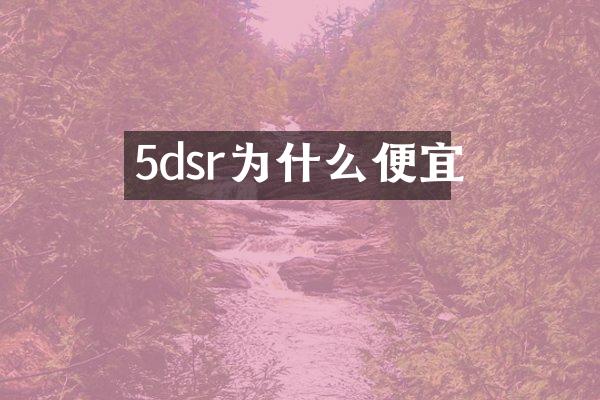 5dsr为什么便宜
