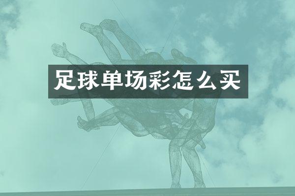 足球单场彩怎么买