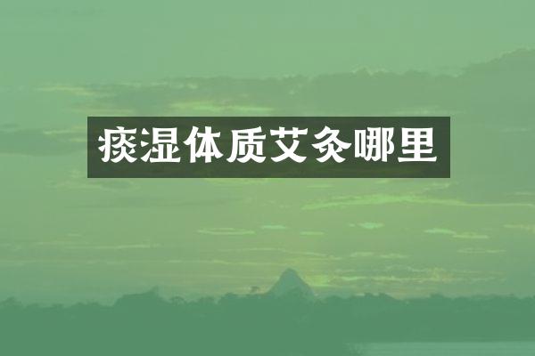 痰湿体质艾灸哪里