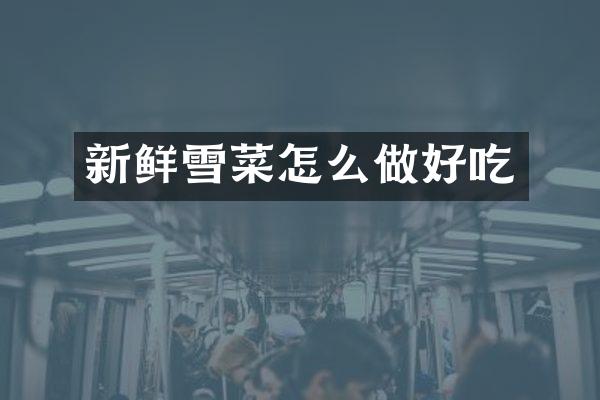 新鲜雪菜怎么做好吃