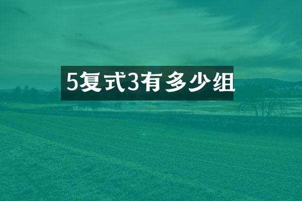 5复式3有多少组
