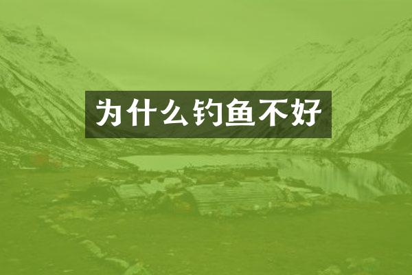 为什么钓鱼不好