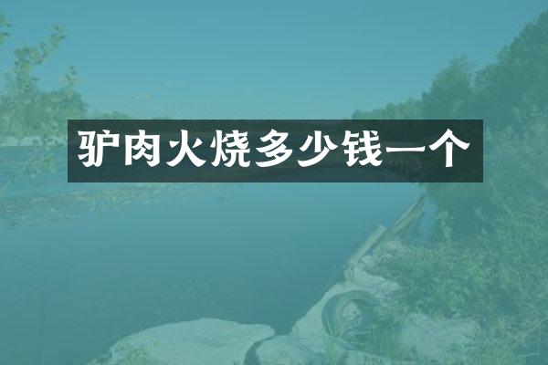 驴肉火烧多少钱一个